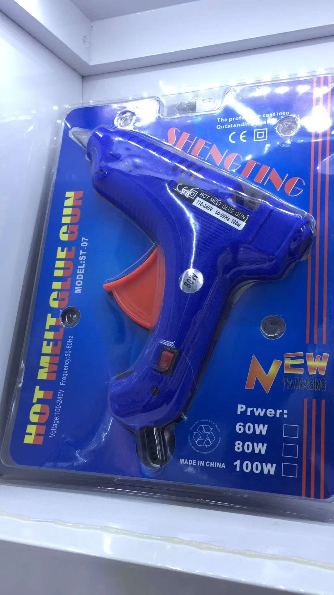 A box of 80w glue guns, 1000w hot melt glue guns, blue and white large glue guns, 48 pieces details Picture