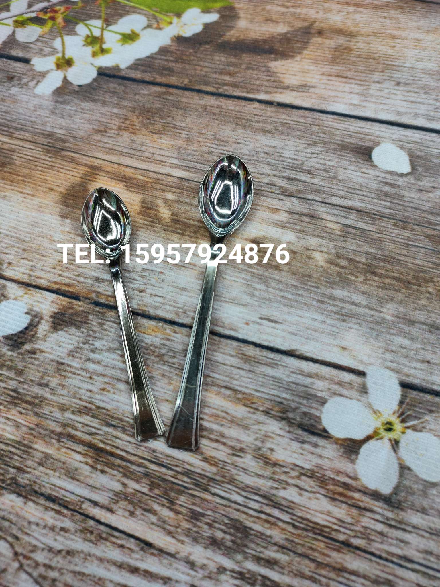 Disposable Electric Gold Plated Silver Cutlery Spoon Gold Powder Silver Powder Cutlery Spoon 10-19Cm Long Item Picture