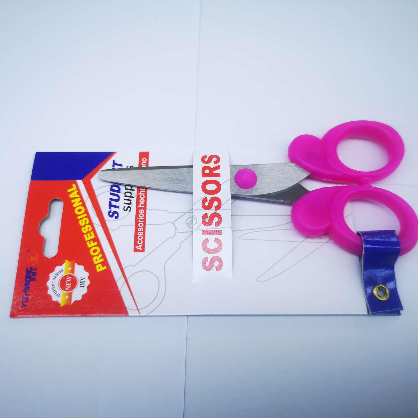 Yizhi King 7015-D Nail Card Scissors, 24 pieces per box, each box mixed in color, product size: 13*6 Specification image