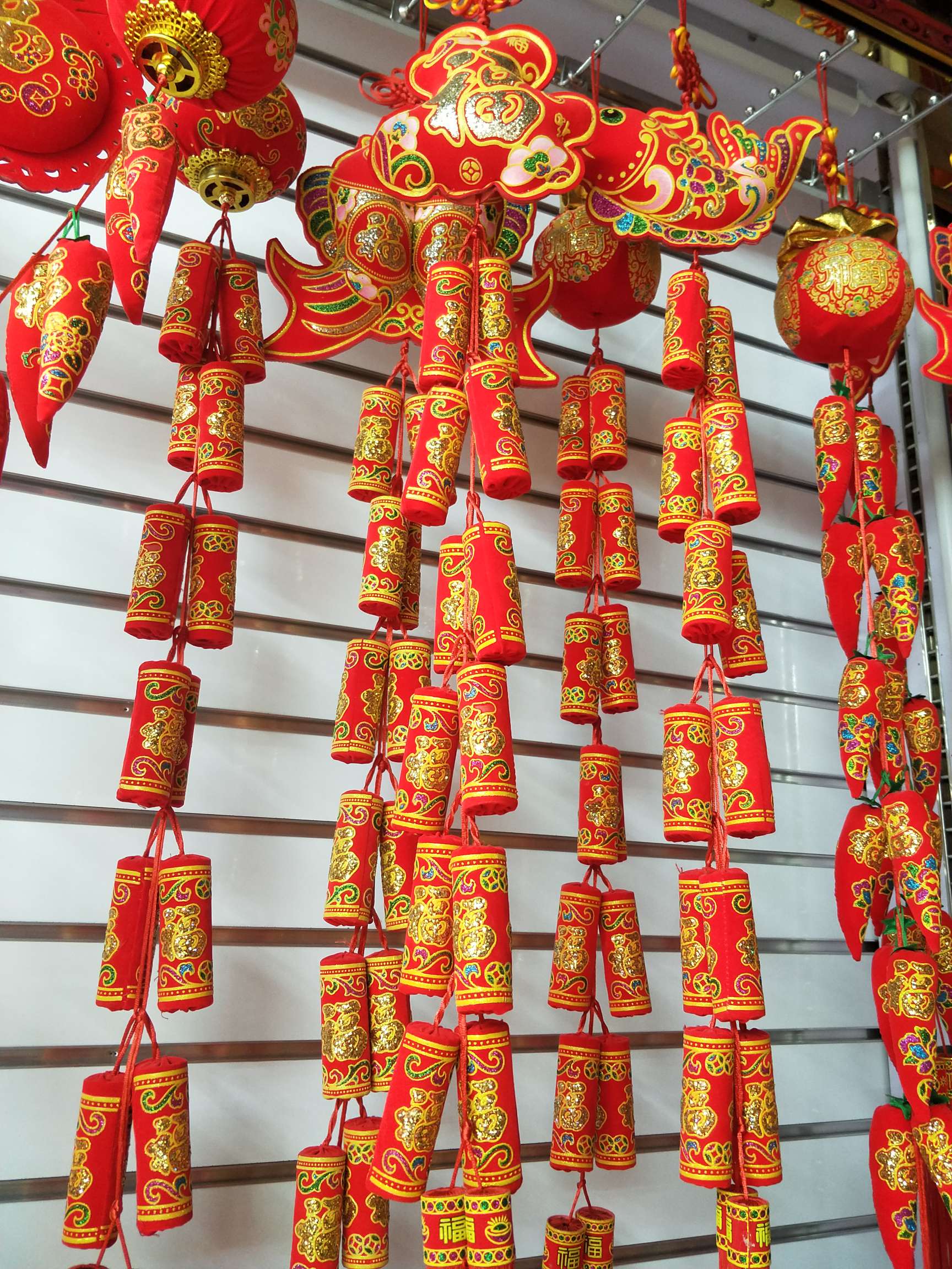 Home Decoration HC- Double Fish Hanging 12-head firecracker String Pendant, New Year and Spring Festival Decoration indoor hanging decoration Factory Direct sales details Picture