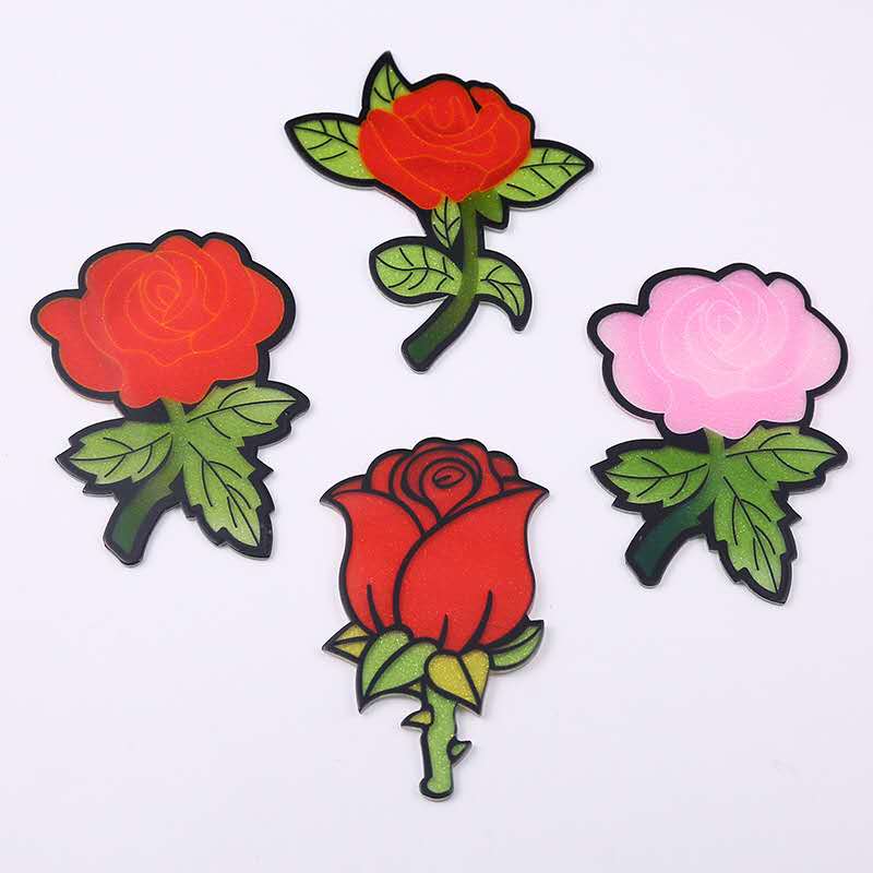 Multi-specification flower patch DIY cartoon refrigerator stick acrylic patch mobile phone shell beauty accessories customization thumbnail