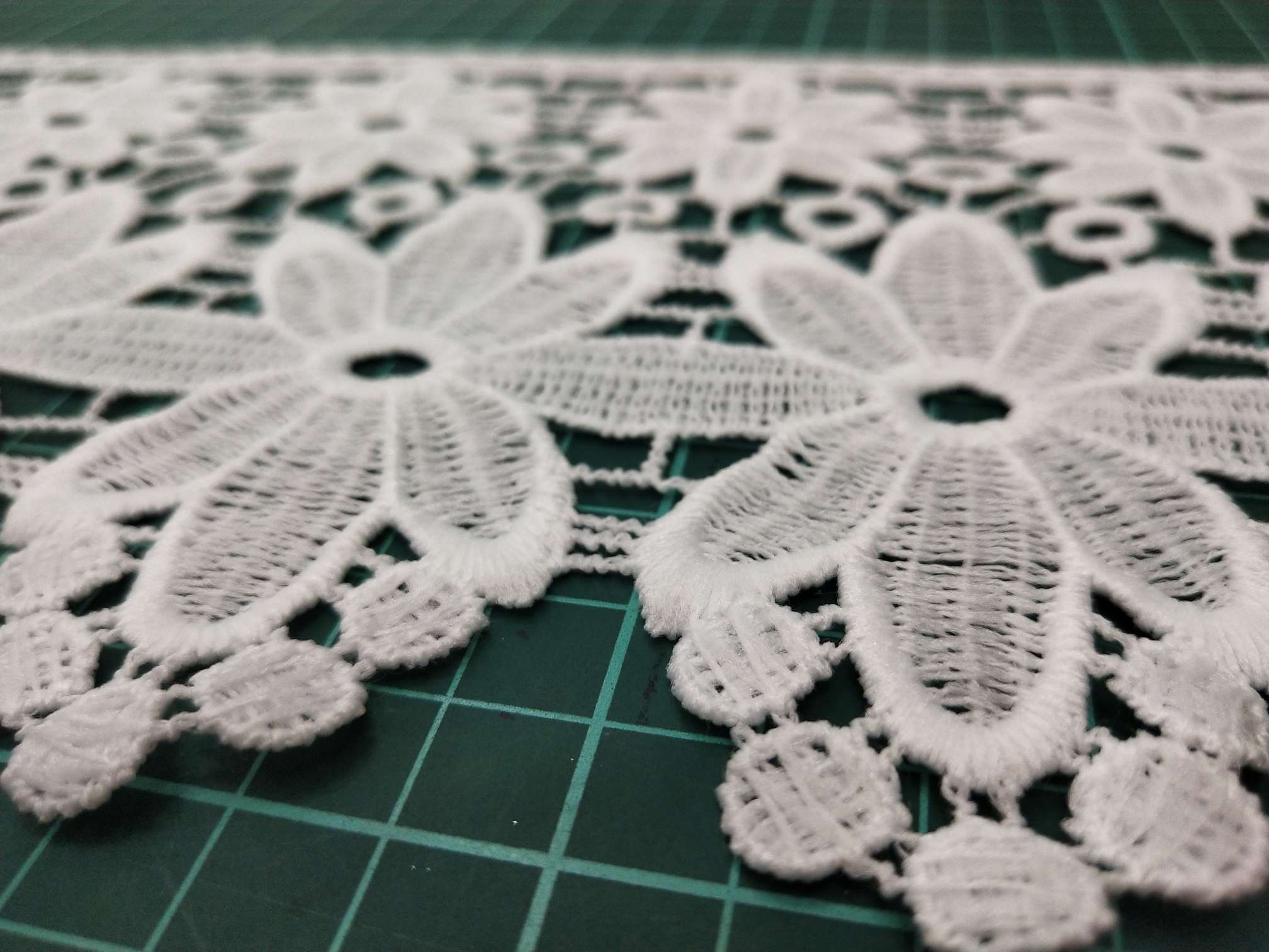 Single-sided milk thread water-soluble lace clothing and wedding dress DIY accessories exquisite embroidered lace Specification image