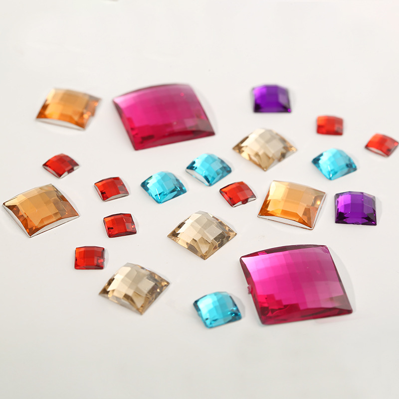 Taiwan acrylic drill square flat-bottomed turtle surface factory direct sales details Picture