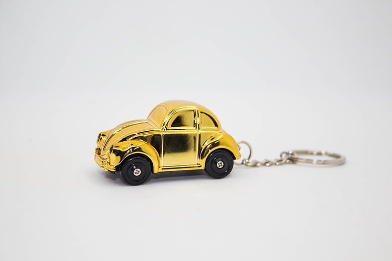 Led发声发光七彩电镀老爷车钥匙扣细节图