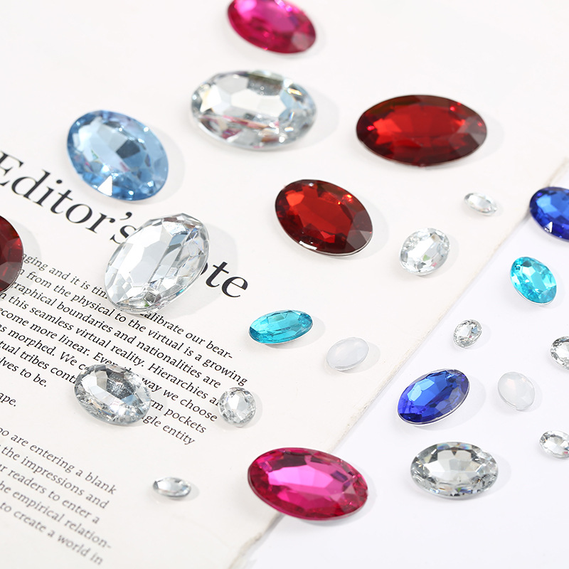 Taiwan acrylic drill oval pointed bottom factory direct sales