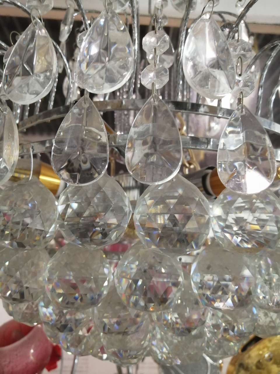 小款精选水晶球倒三角式精致吊灯38310产品图