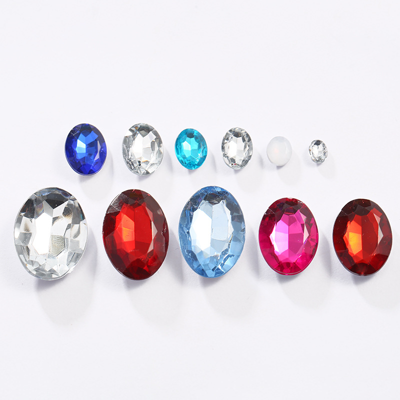 Taiwan acrylic drill oval pointed bottom factory direct sales undefined