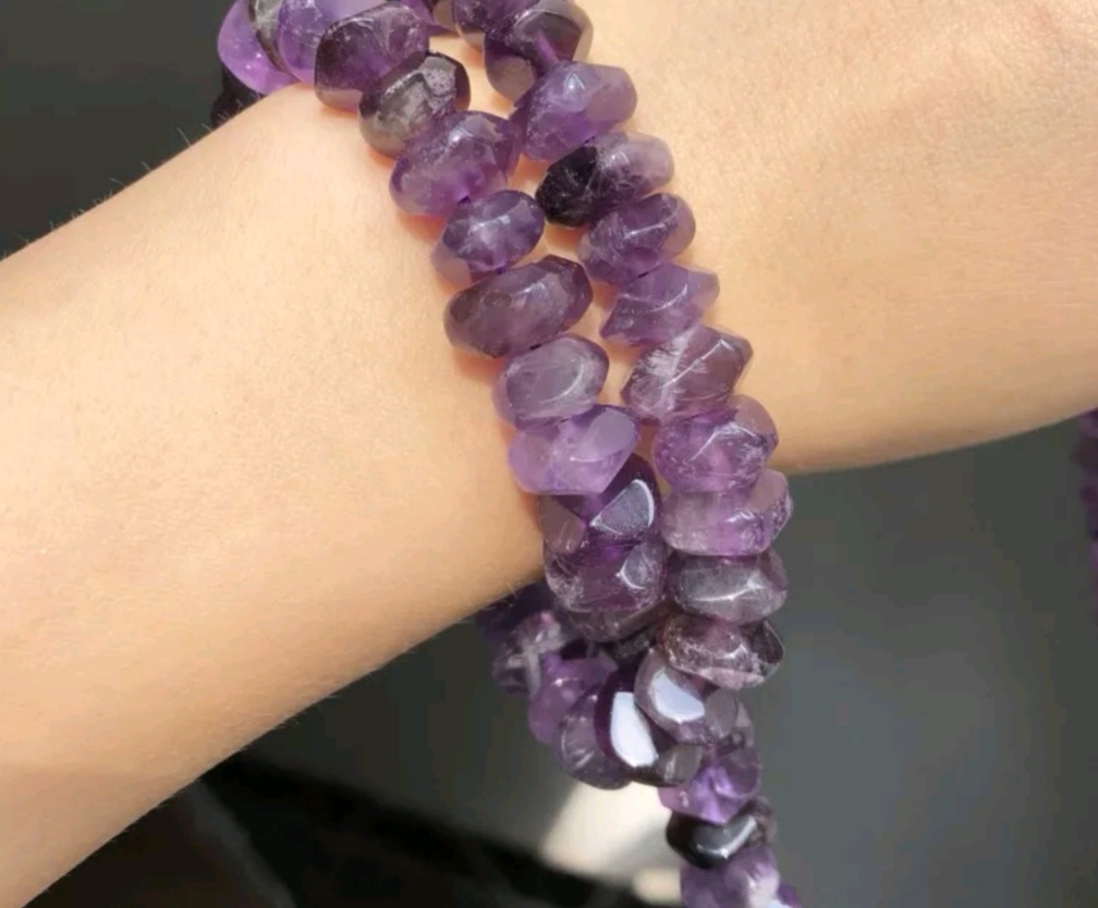 6*11mm irregular purple crystal quartz apatite ruby bead jewelry DIY bracelet accessories Specification image