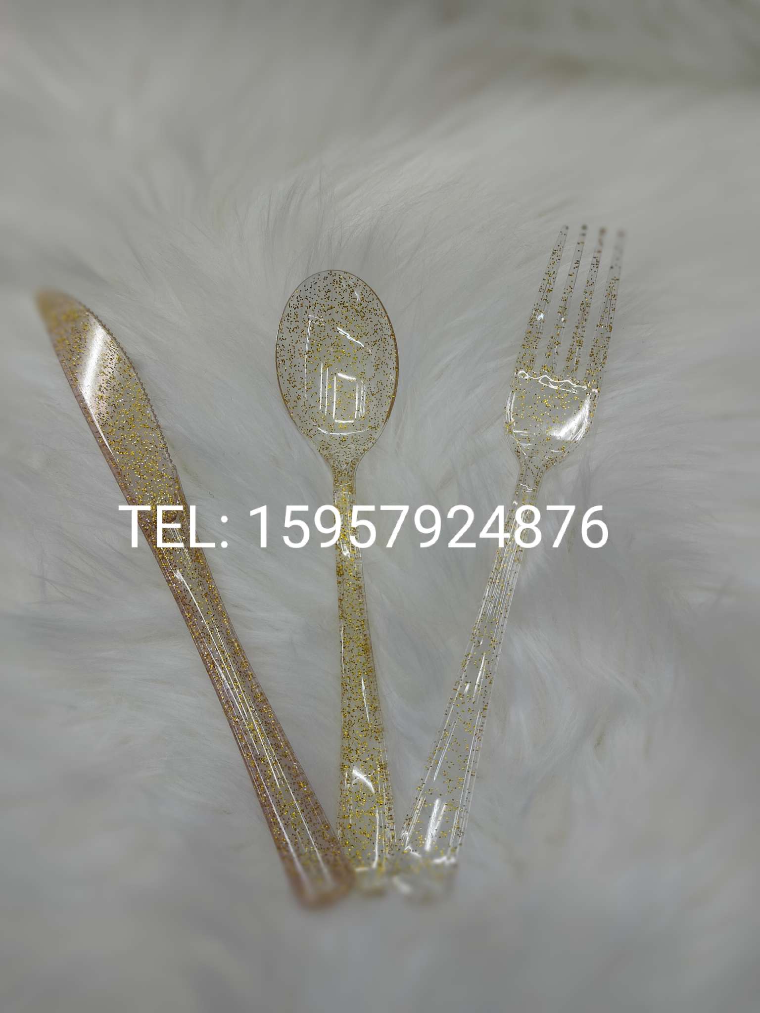 Disposable Electric Gold Plated Silver Cutlery Spoon Gold Powder Silver Powder Cutlery Spoon 10-19Cm Long details Picture