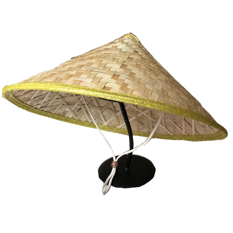 斗笠帽、竹编帽子、舞台道具竹帽、越南帽旅游帽子防晒遮雨帽、详情图5