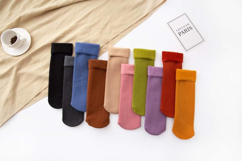 Seven-color fine-wrapped warm socks and cashmere snow socks undefined