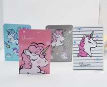 Unicorn books stand on end