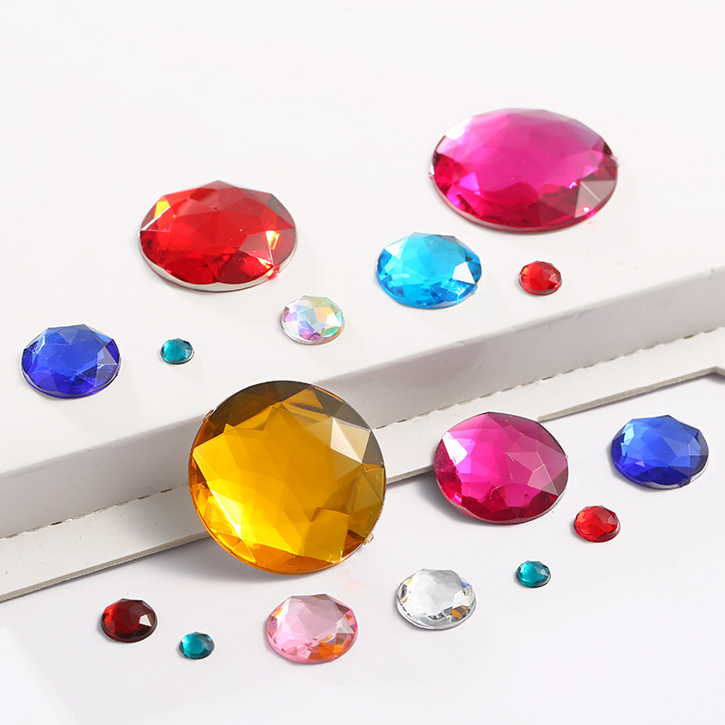 Taiwan acrylic diamond round chamfered surface premium diamond factory direct sales Item Picture