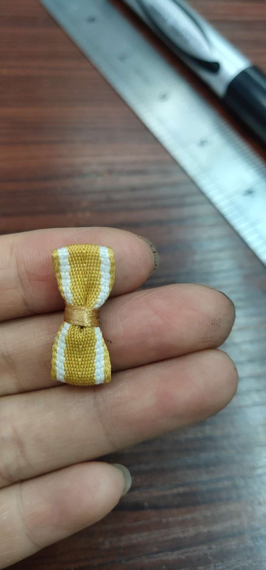 嘉华 批发内衣服装辅料丝带蝴蝶结厂家 玫瑰花装饰丝带花手打结蝴蝶结详情3