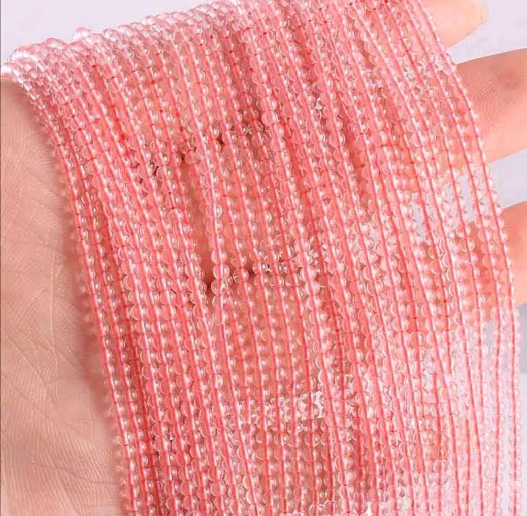 New wholesale natural stone beads, rose quartz, amethyst and agate beads DIY bracelets 2mm, 3mm undefined