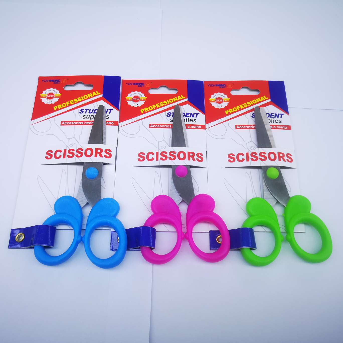 Yizhi King 7015-D Nail Card Scissors, 24 pieces per box, each box mixed in color, product size: 13*6 details Picture