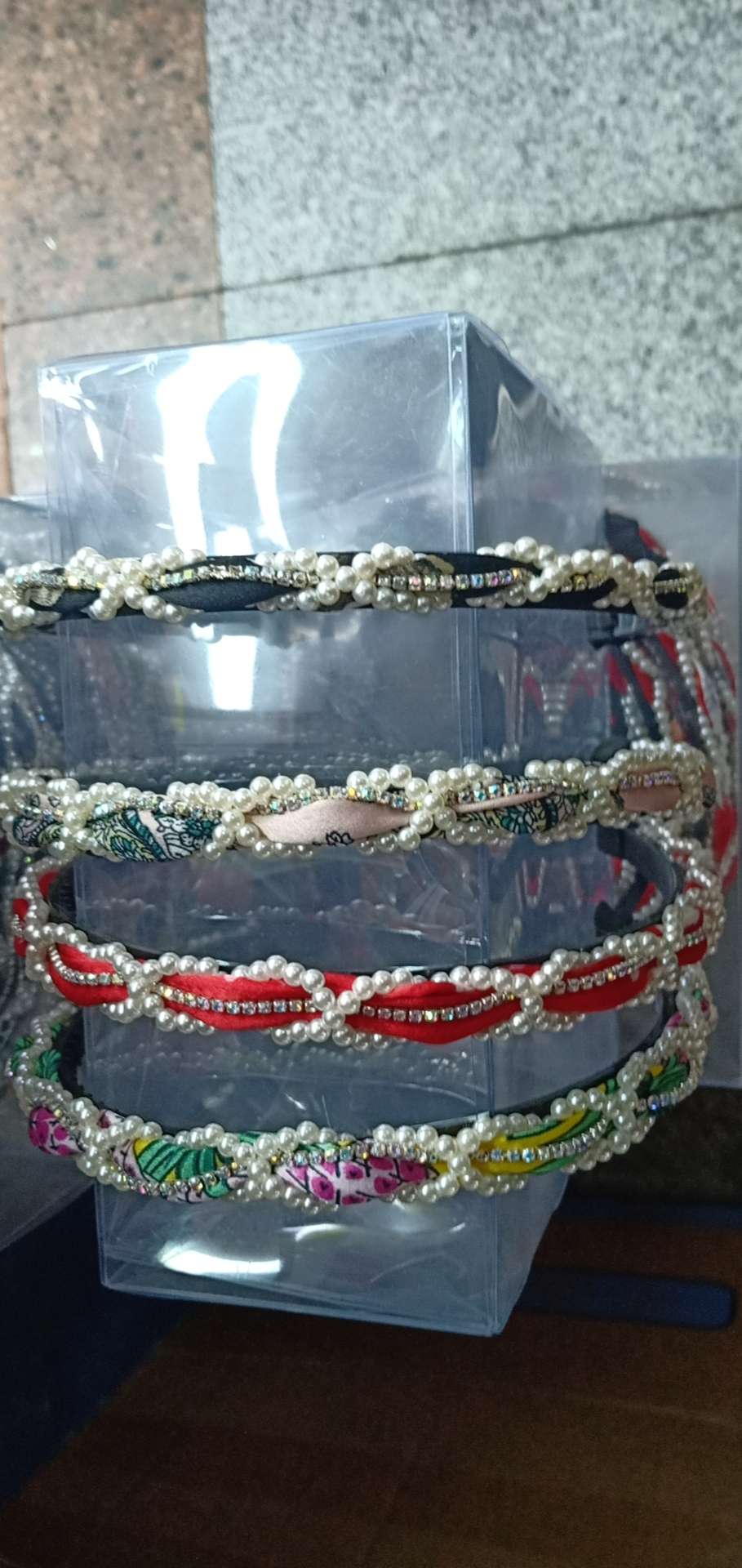 Beaded hair hoops Net red hair hoops Headwear Hair accessories Trend fashion everything leather sponge smart accessories 57