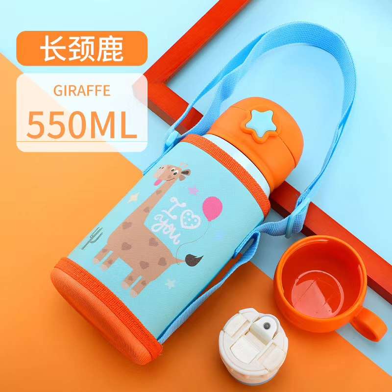 YCBW093 550ml cartoon strap niños calentador de agua con doble cubierta de doble uso 304 taza térmica de grado alimenticia Application Scenario