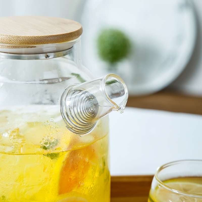 Japanese-style cold water kettle, heat-resistant glass flower boiling teapot, cold boiled water cup, high-temperature resistant household fruit tea cold water kettle, direct-boiling kettle Application Scenario