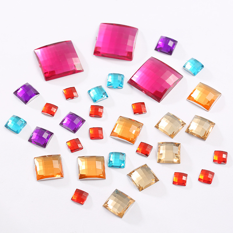 Taiwan acrylic drill square flat-bottomed turtle surface factory direct sales undefined