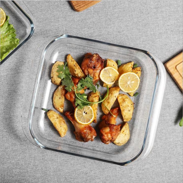 欧式家用钢化玻璃盘耐热烤盘汤盘透明焗饭盘焗面盘微波炉烤箱可用产品图