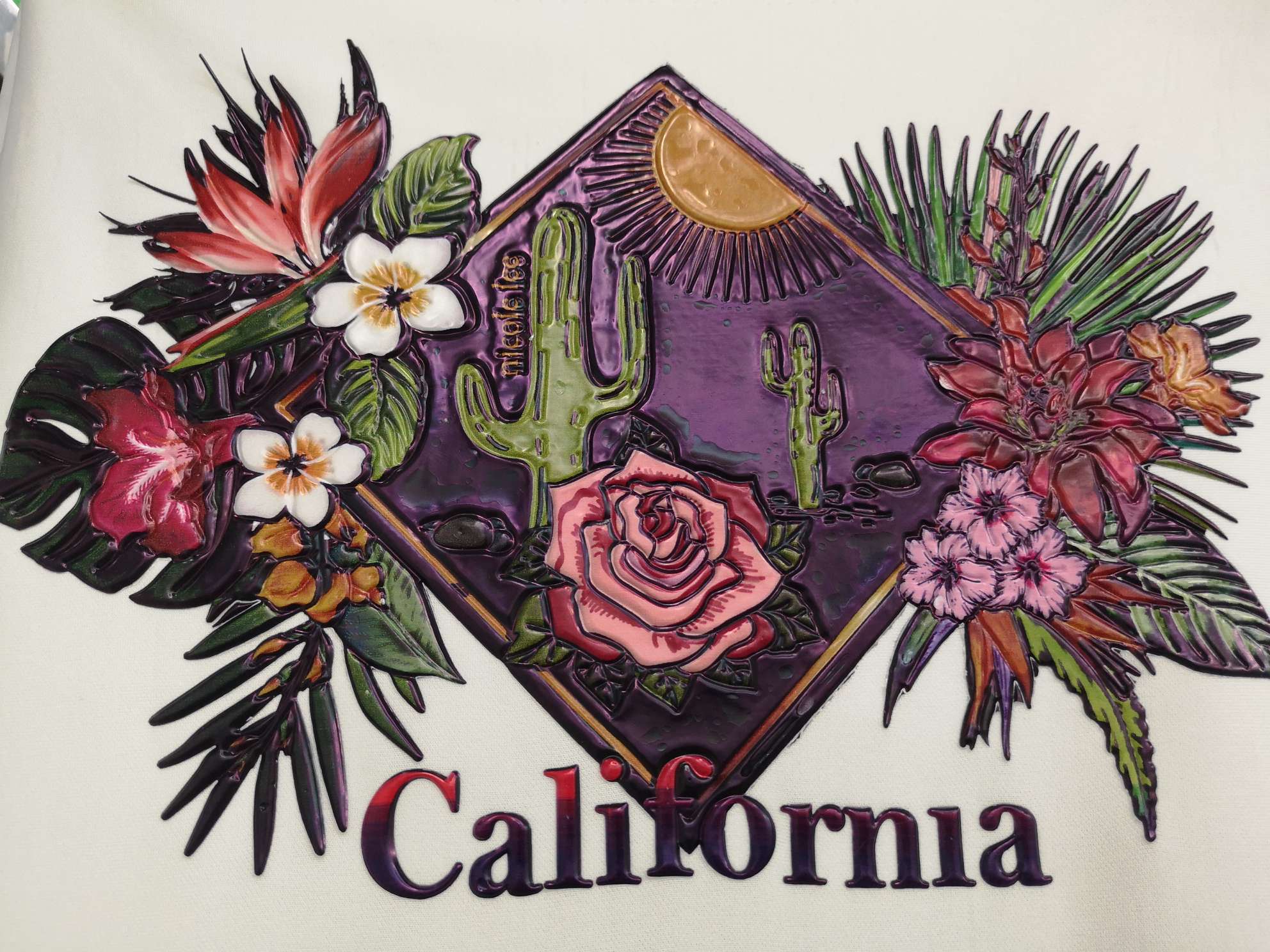 TPU彩色印刷沙漠之花图