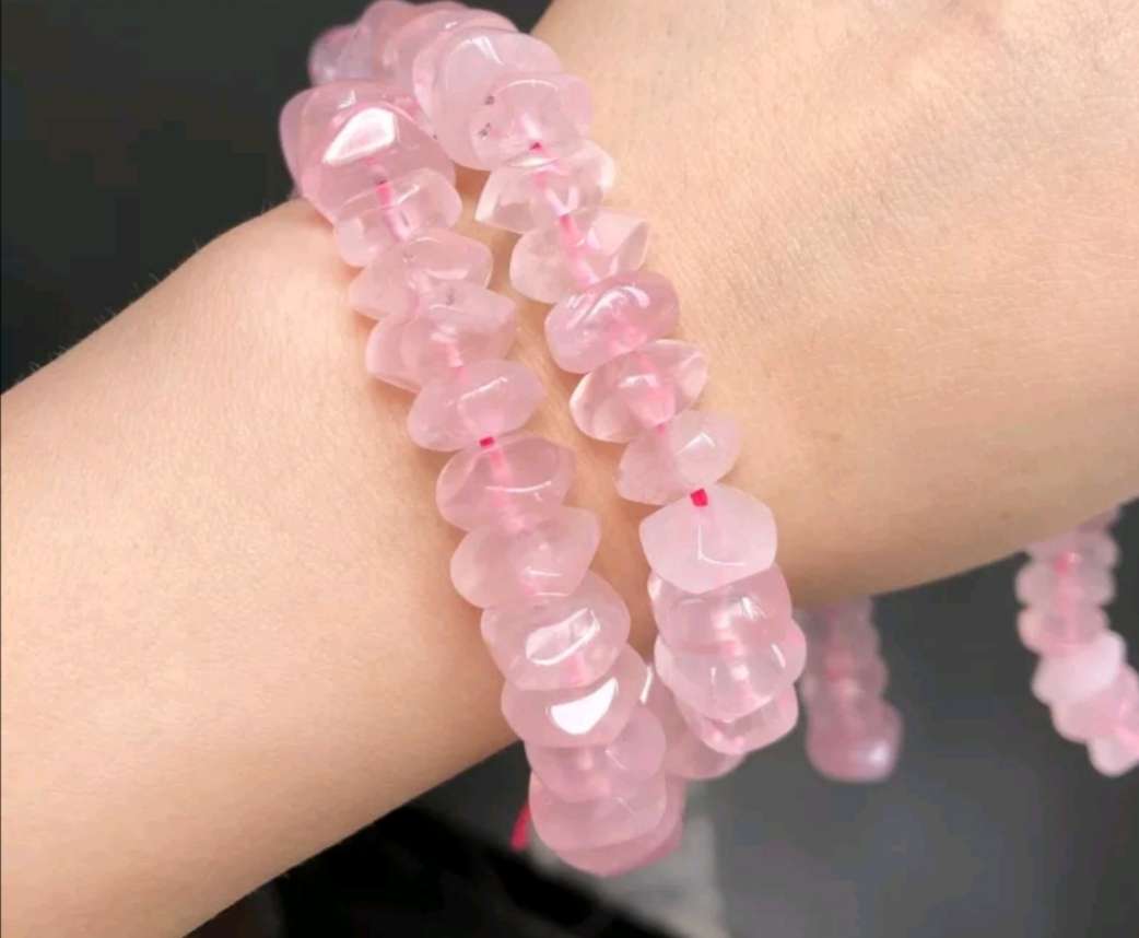6*11mm irregular purple crystal quartz apatite ruby bead jewelry DIY bracelet accessories details Picture