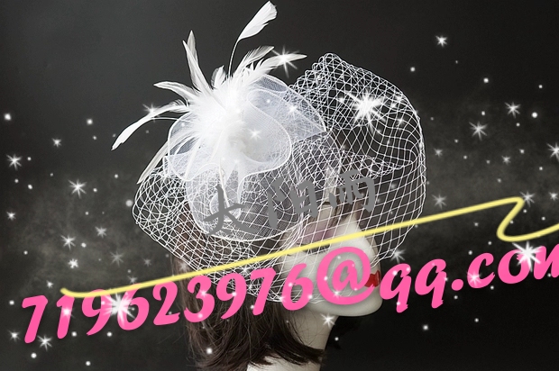Wedding dress headwear flower elastic mesh tube Specification image