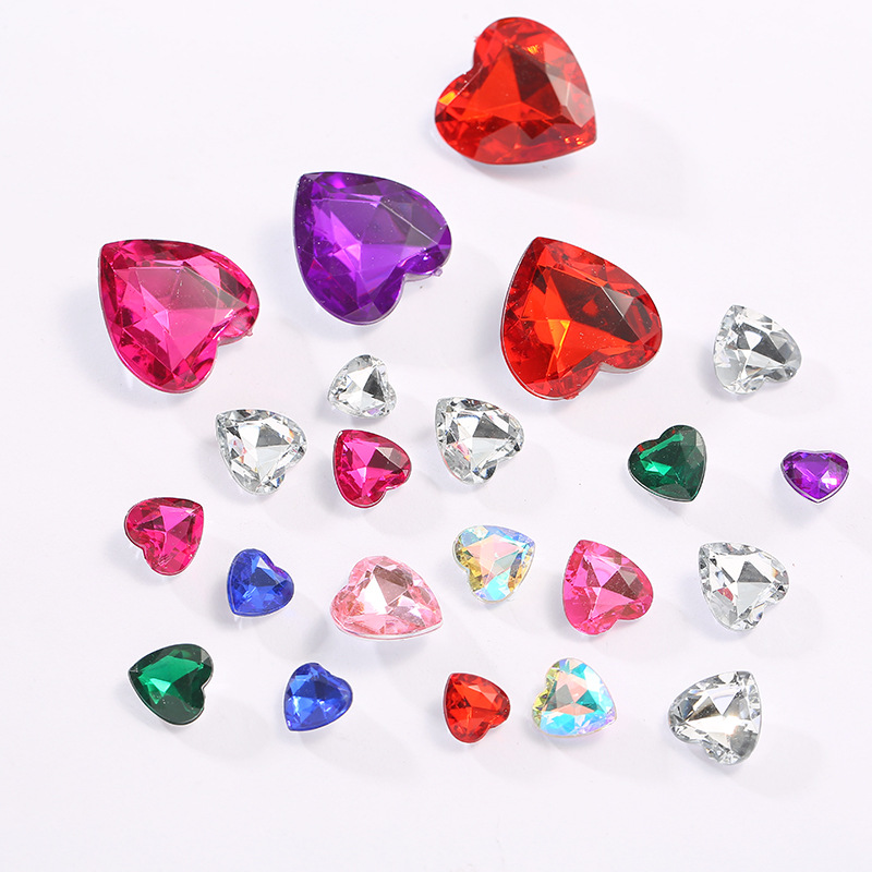 Taiwan acrylic diamond heart tip sole factory direct sales