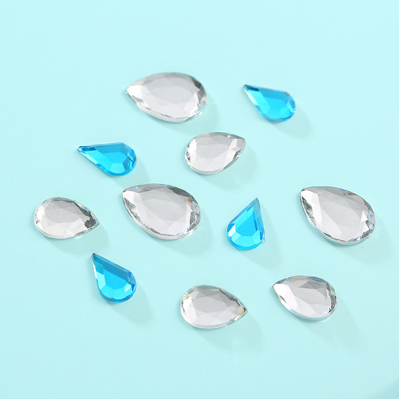 Taiwan acrylic drill water drop flat bottom flat cut surface factory direct sales details Picture