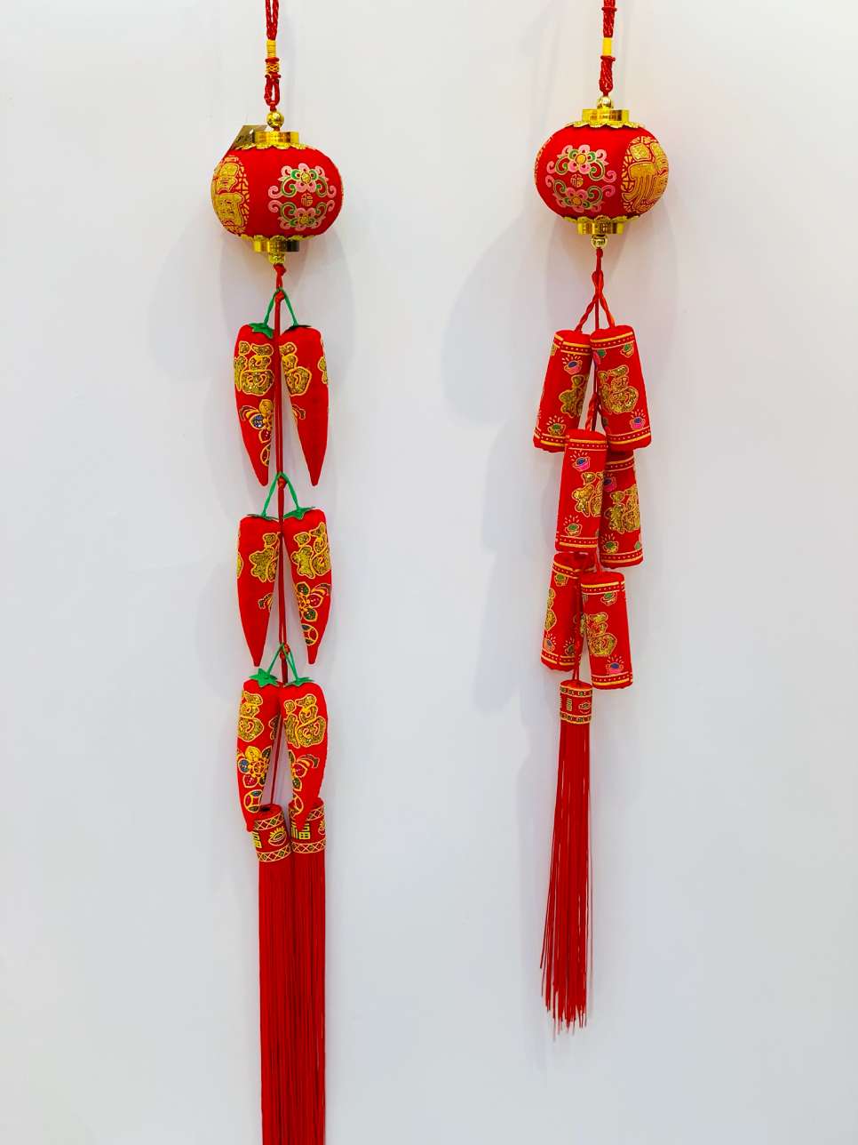 Home decoration hc- Small palace lanterns, six-head firecrackers, chili skewers, hanging ornaments, New Year and Spring Festival decoration, indoor hanging ornaments factory direct sales details Picture