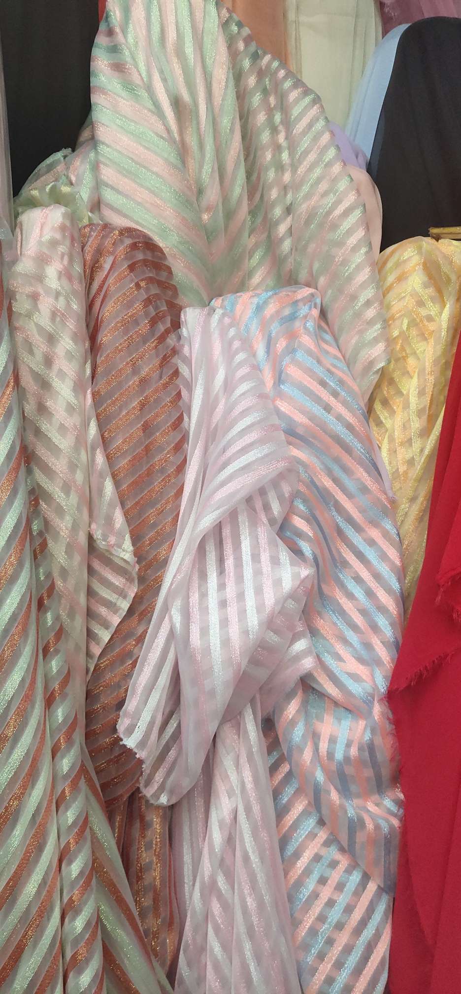 903, colorful stripes, accessories, lace, scarves, clothing fabrics details Picture