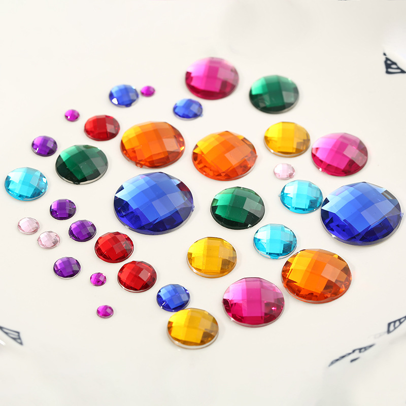 Taiwan acrylic diamond round chamfered surface premium diamond factory direct sales undefined