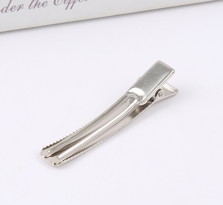 5cm双叉夹DIY饰品配件镍色白K色鸭嘴夹手工制作DIY发夹自做夹发饰手作饰品夹子发卡头饰蝴蝶结材料配件白底实物图