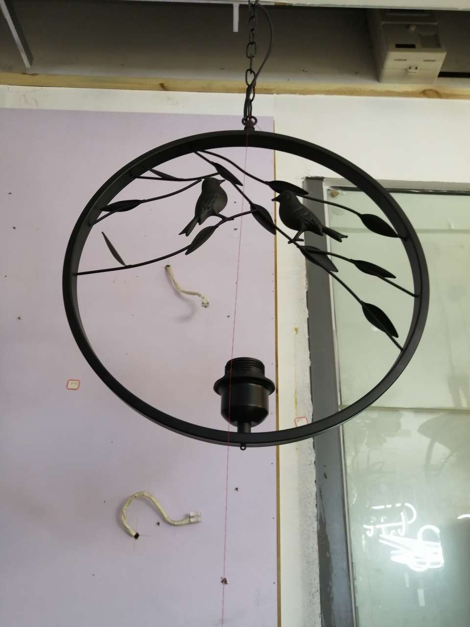 国潮精选新中式花鸟造型铁艺吊灯6287/1