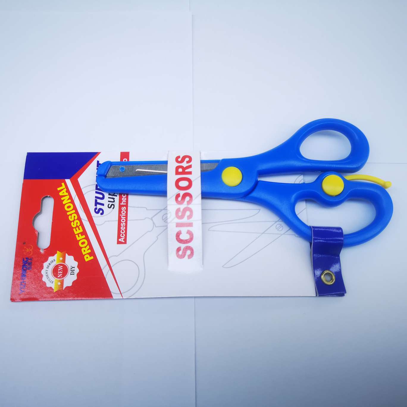 Yizhiwang 7009-D nail card Scissors, 24 pieces per box, each box mixed in color, product size 13.5*6 details Picture