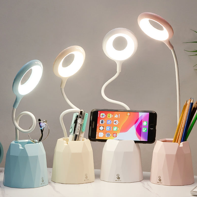 台灯护眼学习USB可充电插电学生宿舍卧室触摸床头灯少女心保视力详情图5