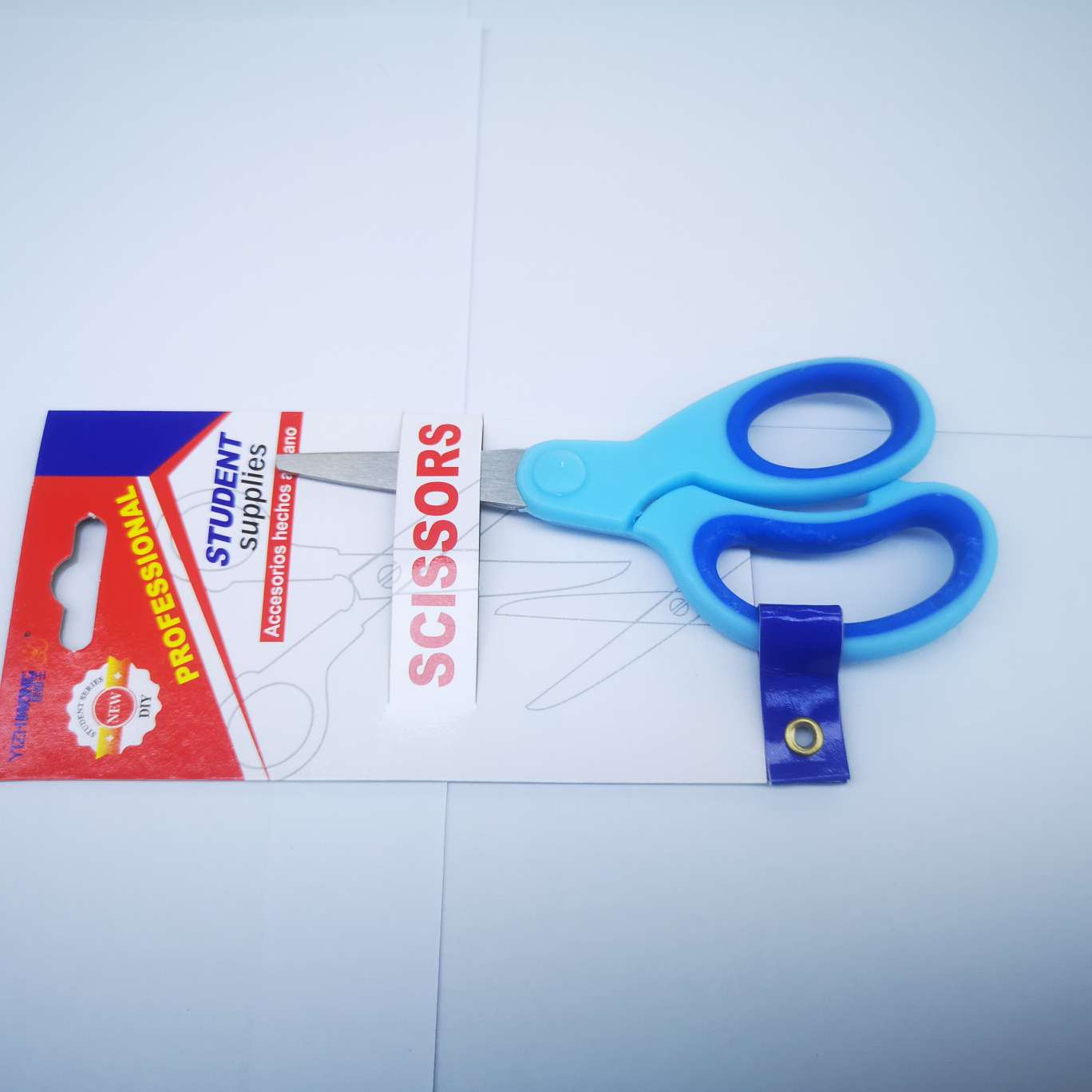 Yizhi King 7012D Nail Card Scissors, 24 pieces per box, each box mixed in color, product size 13*6 Specification image