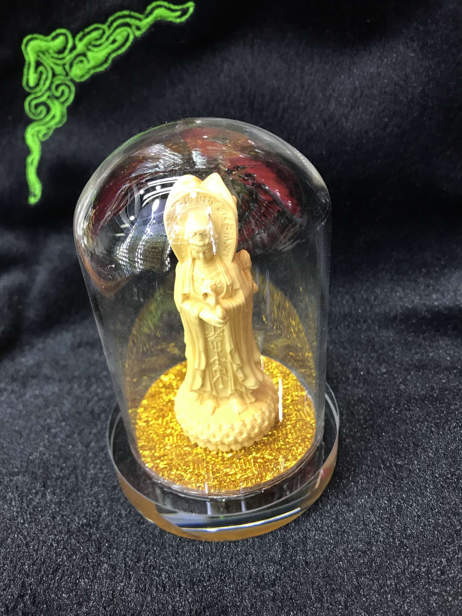 Glass cover Boxwood Guanyin series undefined