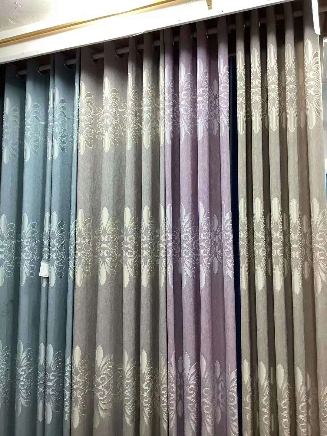 Bamboo joint cotton jacquard blackout curtains