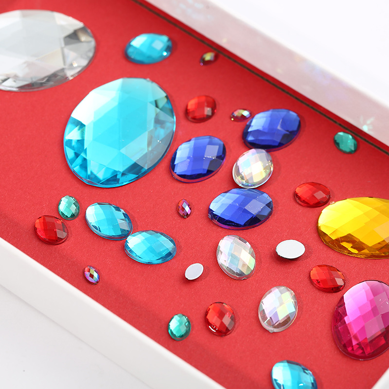 Taiwan acrylic diamond oval flat bottom turtle surface premium diamond factory direct sales undefined