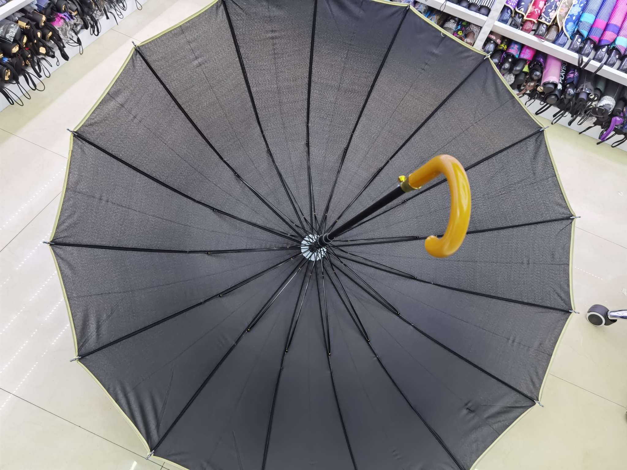 Factory direct sales of straight-stem umbrellas, edge-wrapped umbrellas, 16k automatic umbrellas, golf umbrellas, business umbrellas, and advertising umbrellas details Picture
