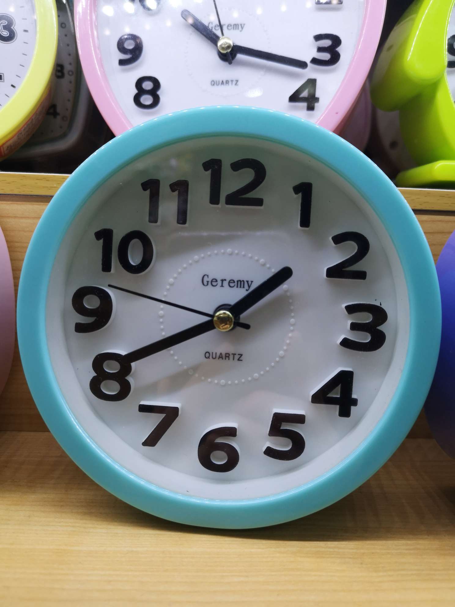 Circular digital face alarm clock