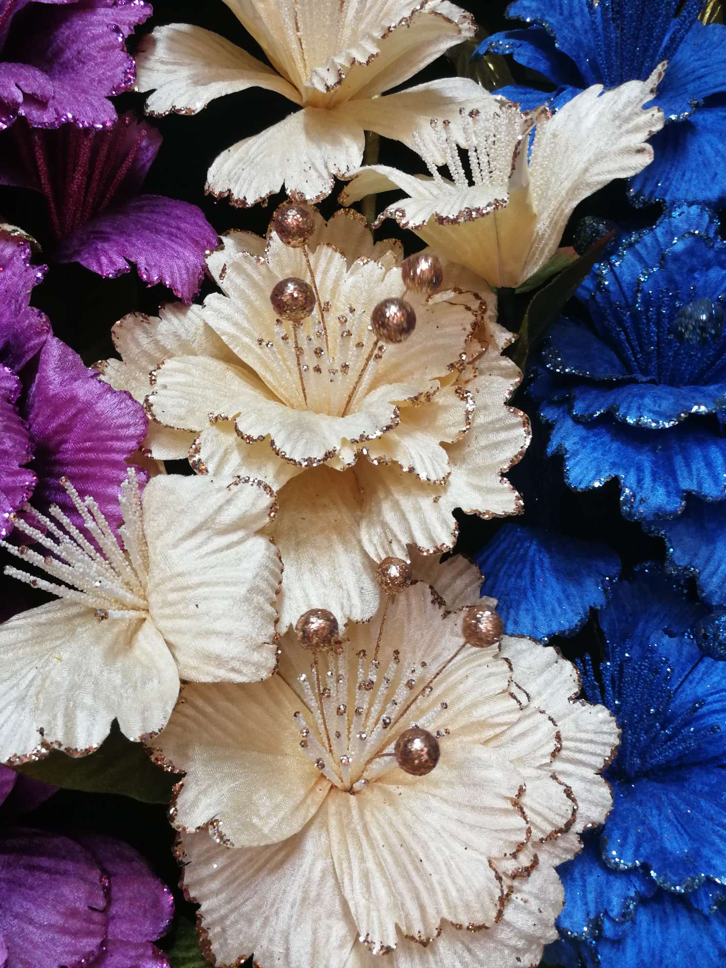 Foreign Trade Artificial flowers Christmas Decoration flowers Holding artificial flowers fake flower fringes rose peony