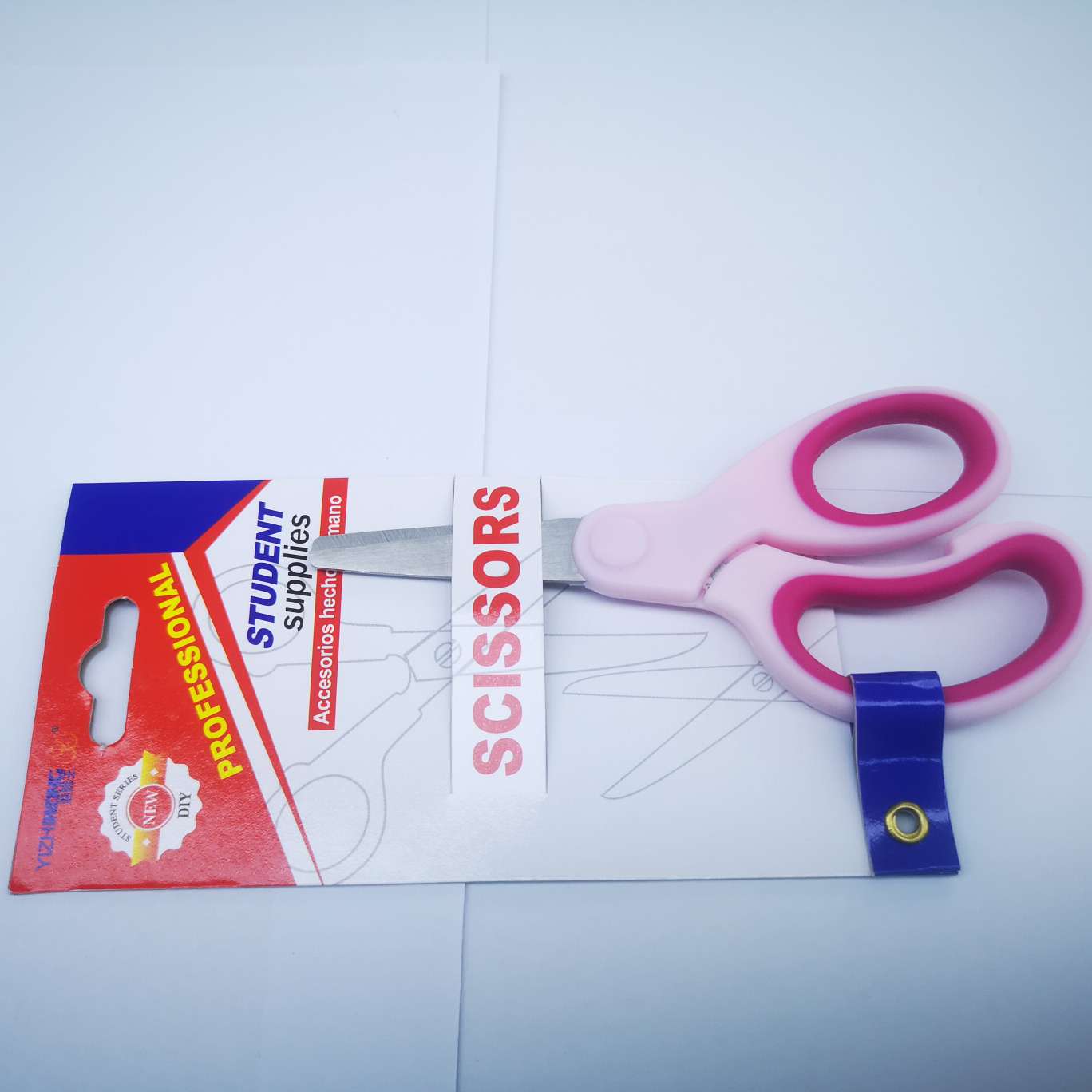 Yizhi King 7012D Nail Card Scissors, 24 pieces per box, each box mixed in color, product size 13*6 details Picture