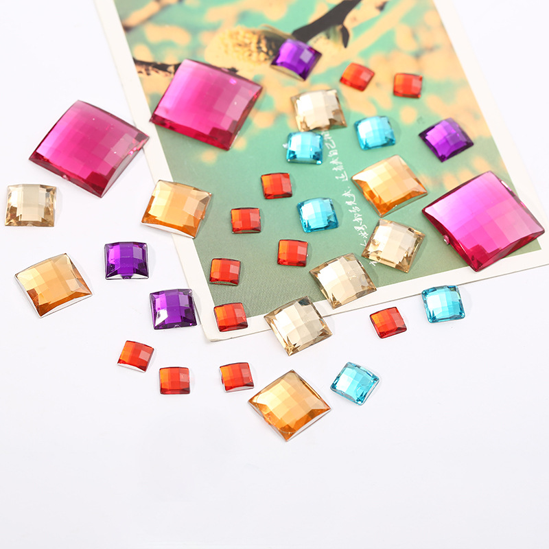 台湾压克力钻  四方平底龟面  厂家直销