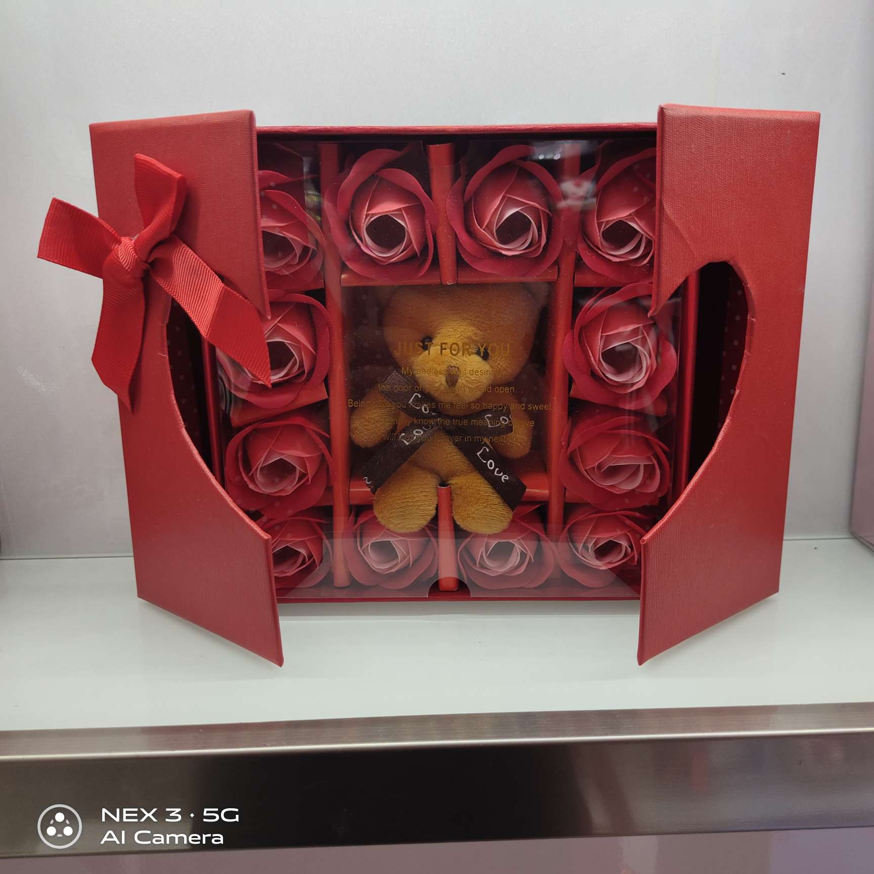 14双开门香皂花加冰淇淋熊礼盒