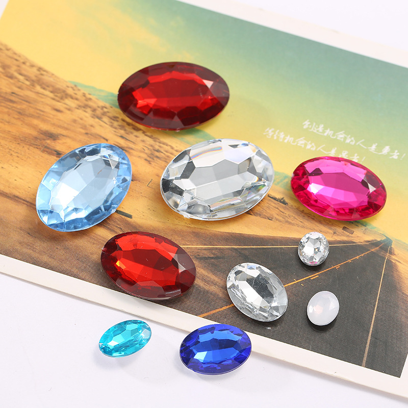 Taiwan acrylic drill oval pointed bottom factory direct sales Specification image