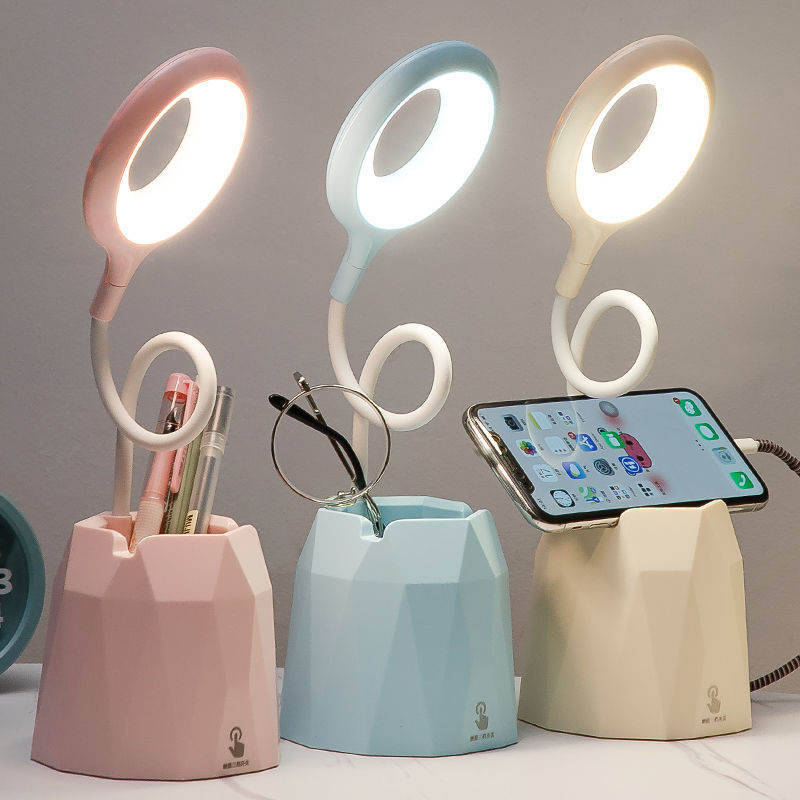 台灯护眼学习USB可充电插电学生宿舍卧室触摸床头灯少女心保视力详情图8