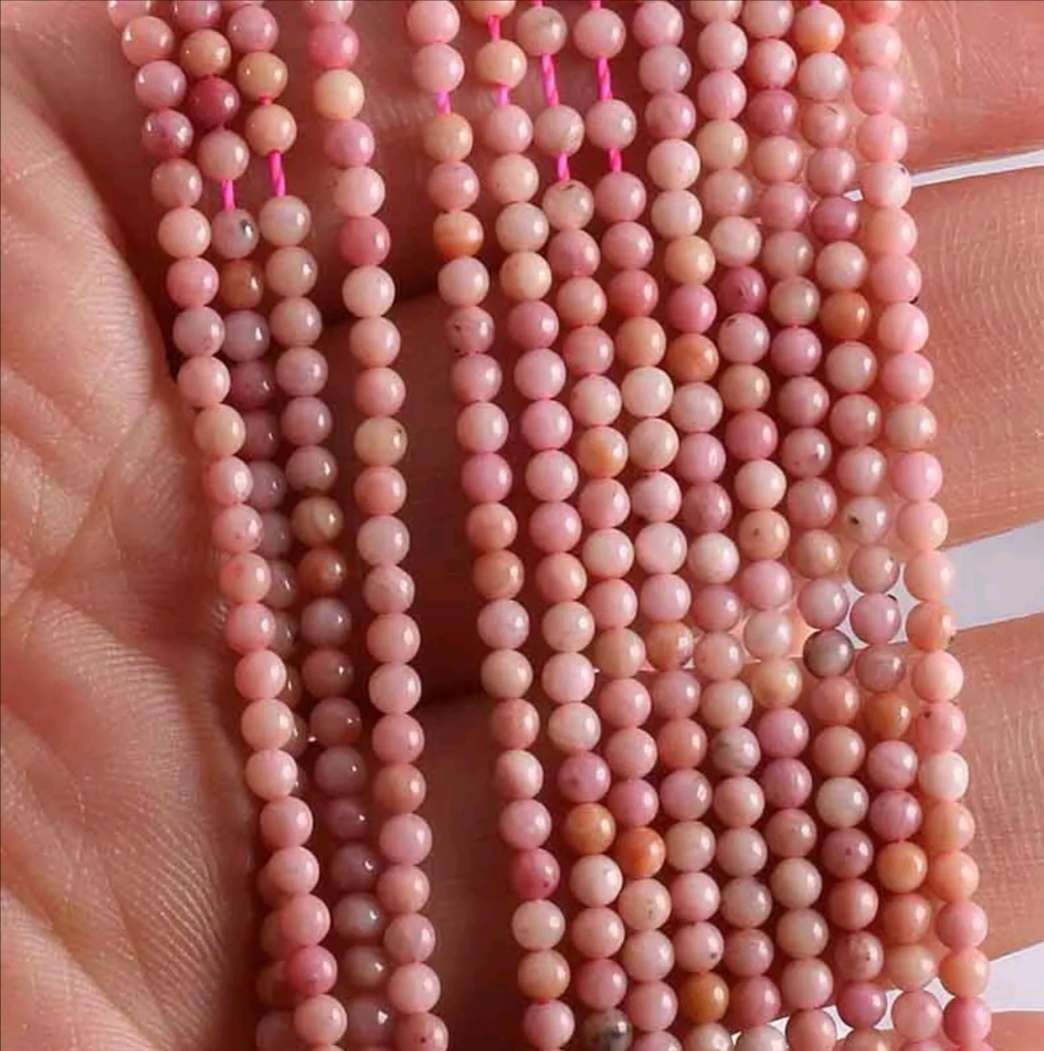 2020 New wholesale natural stone beads, rose quartz, amethyst, agate beads, jewelry making, beaded DIY bracelets, 2mm, 3mm details Picture